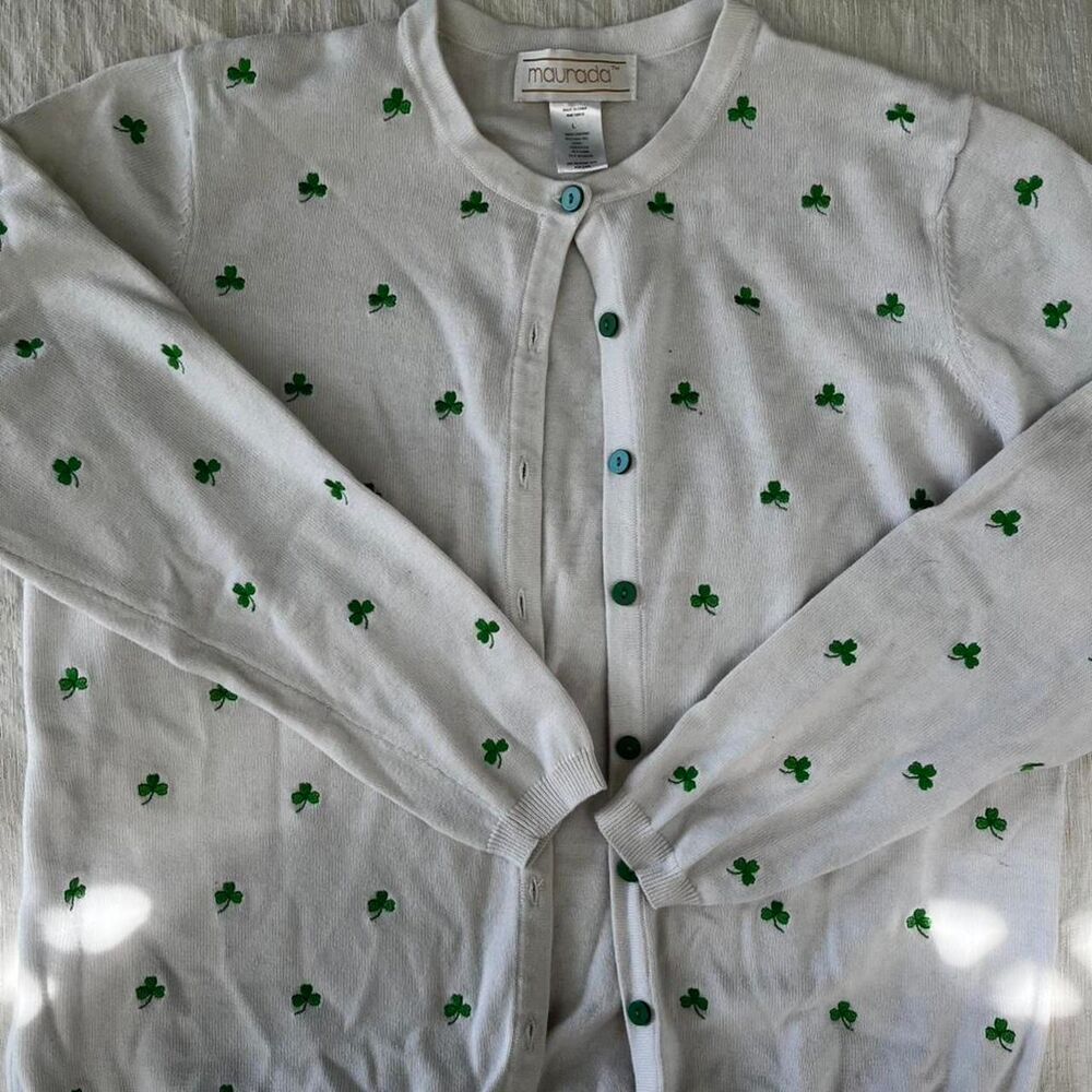 Cottage core office cutie Women's White Cardigan